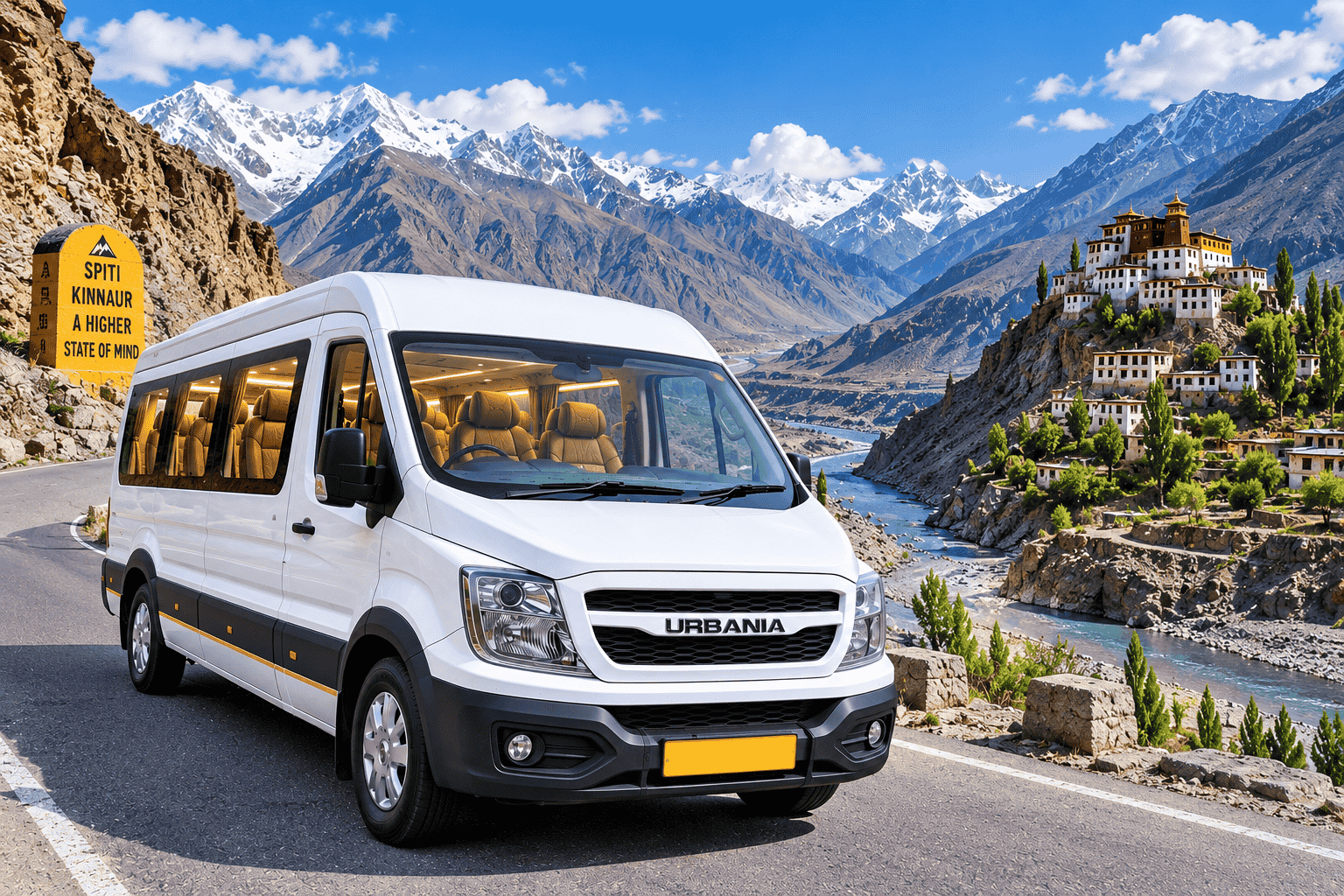 12 Seater Tempo Traveller for Kinnaur Spiti Tour